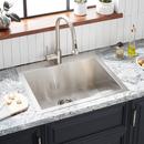 Signature Hardware Stainless Steel 25 x 22 in. Stainless Steel Single Bowl Dual Mount Kitchen Sink 