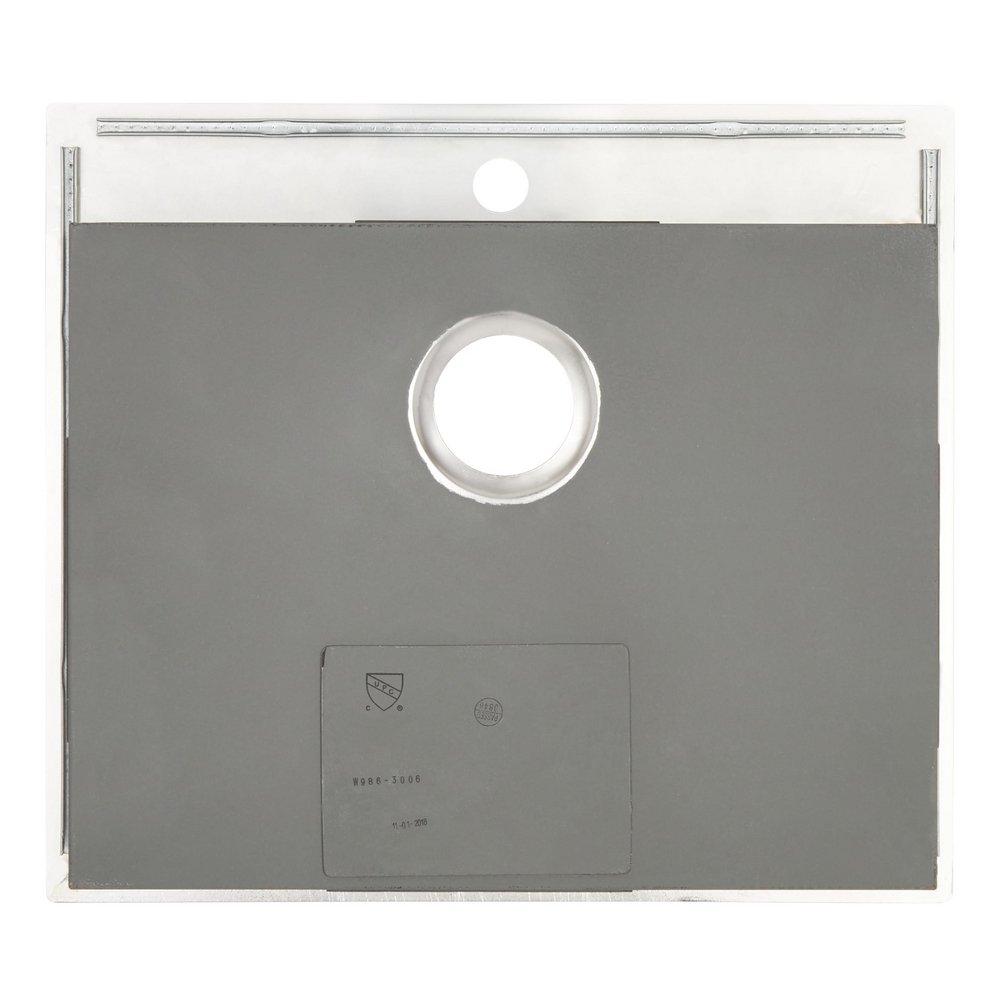 Signature Hardware Stainless Steel 25 x 22 in. Stainless Steel Single Bowl Dual Mount Kitchen Sink 