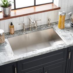 33 in. Undermount Stainless Steel Single Bowl Kitchen Sink