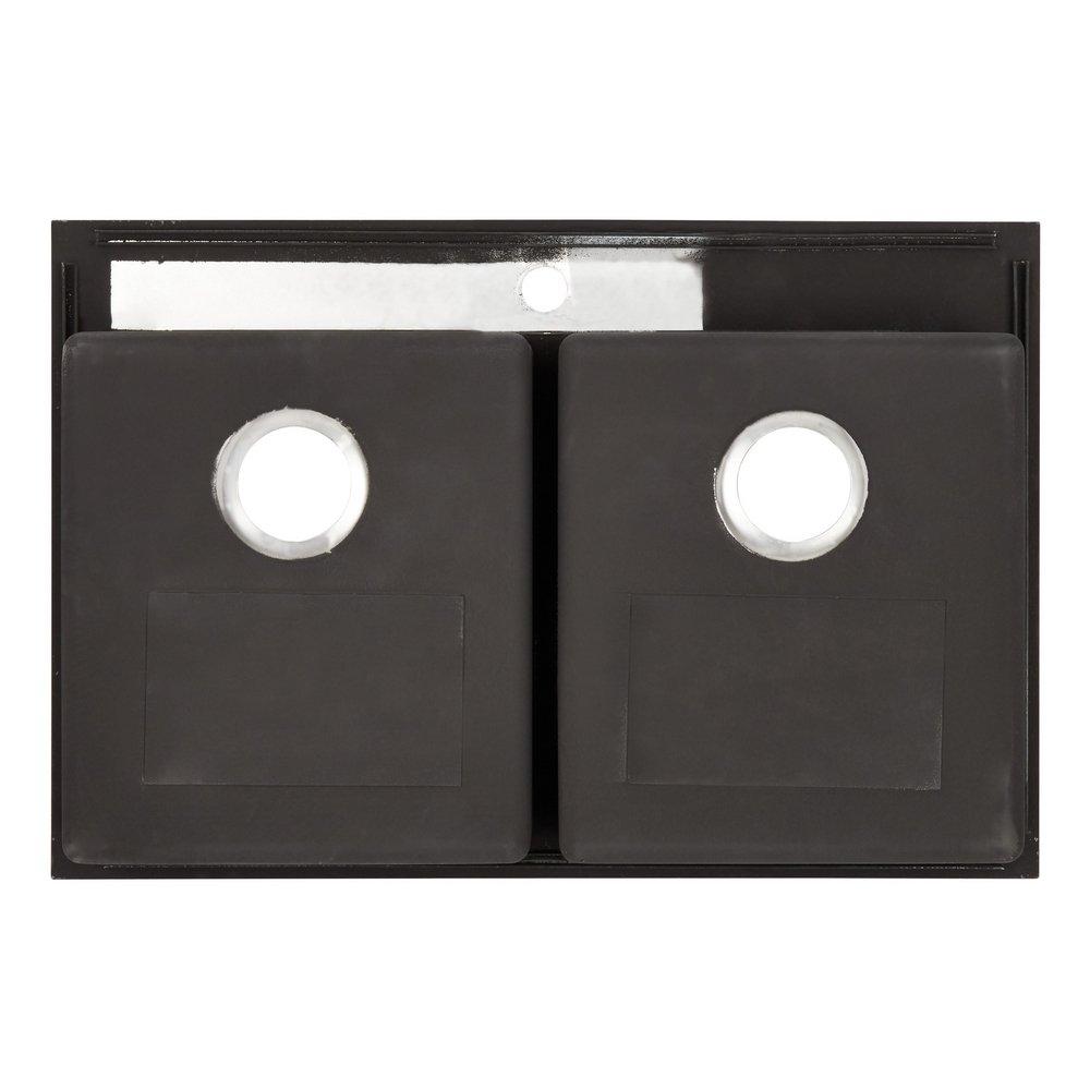 Signature Hardware Stainless Steel 33 x 22 in. Stainless Steel Double Bowl Dual Mount Kitchen Sink 