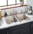 Signature Hardware Stainless Steel 33 x 22 in. Stainless Steel Double Bowl Dual Mount Kitchen Sink