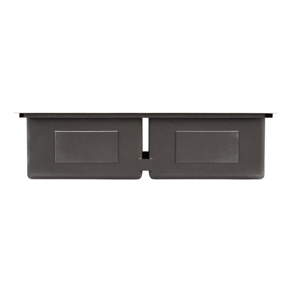 Signature Hardware Stainless Steel 33 x 22 in. Stainless Steel Double Bowl Dual Mount Kitchen Sink 