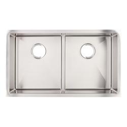 32 in. Undermount Stainless Steel Double Bowl Bridge Kitchen Sink