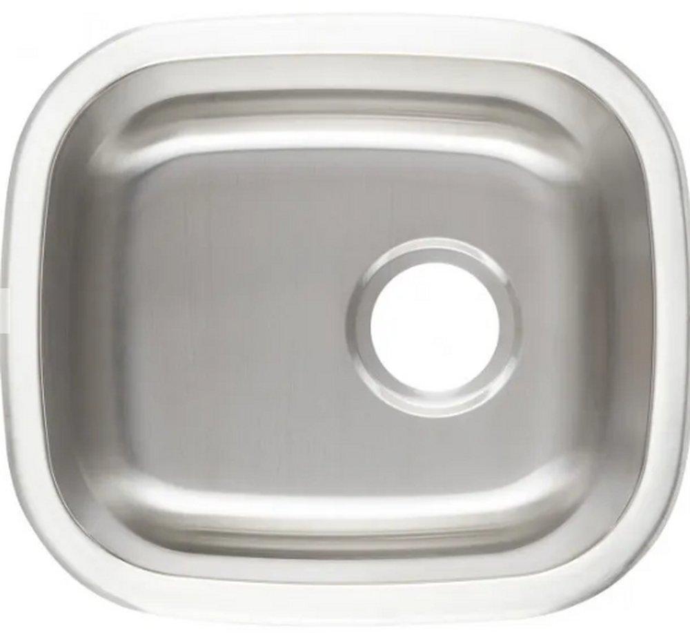 Signature Hardware Stainless Steel 16-3/8 in. Single Bowl Undermount Bar Sink 