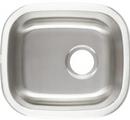 Signature Hardware Stainless Steel 16-3/8 in. Single Bowl Undermount Bar Sink 