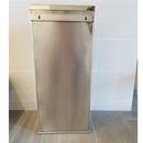 9 gal Half-Round Side-Entry Trash Can in Stainless Steel 