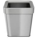 18 gal Rectangular Open Top Trash Can with Dual Odor Filters in Stainless Steel 