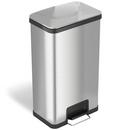 18 gal Step Pedal Trash Can with Odor Filter in Stainless Steel