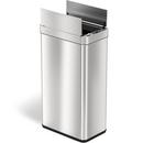 18 gal Wings Open Lid Sensor Trash Can with Odor Filter in Stainless Steel