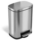 1.32 gal Pedal Trash Can with Removable Inner Bucket in Stainless Steel 