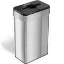 21 gal Rectangular Open Top Trash Can with Dual Odor Filters in Stainless Steel