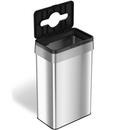 21 gal Rectangular Open Top Trash Can with Dual Odor Filters in Stainless Steel 