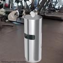 9 gal Round Side-Entry Trash Can with Gym Wipe Dispenser in Stainless Steel 