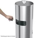 9 gal Round Side-Entry Trash Can with Gym Wipe Dispenser in Stainless Steel 