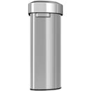 23 gal Semi-Round Open Top Trash Can in Stainless Steel 