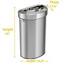 23 gal Semi-Round Open Top Trash Can in Stainless Steel 