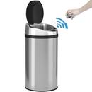 8 gal Round Sensor Trash Can with Odor Filter in Stainless Steel 