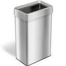 21 gal Rectangular Open Top Trash Can with Dual Odor Filters in Stainless Steel 