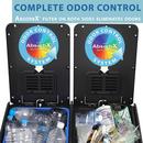 16 gal Combo Step Trash Can and Recycle Bin with Dual Odor Filters in Stainless Steel 