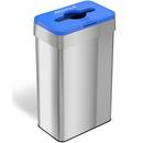 21 gal Rectangular Open Top Recycle Bin with Dual Odor Filters in Stainless Steel