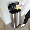 8 gal Step Trash Can with Odor Filter in Stainless Steel 