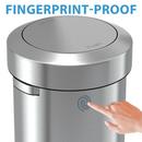 17 gal Round Swing Top Trash Can in Stainless Steel 