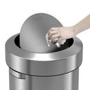 17 gal Round Swing Top Trash Can in Stainless Steel 