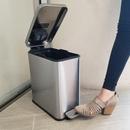 3 gal Slim Step Pedal Trash Can with Odor Filter in Stainless Steel 