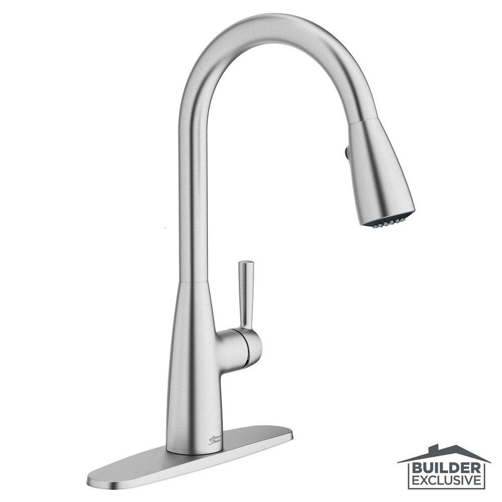 American Standard Stainless Steel Single Handle Pull Down Kitchen Faucet 