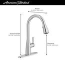 American Standard Matte Black Single Handle Pull Down Kitchen Faucet 
