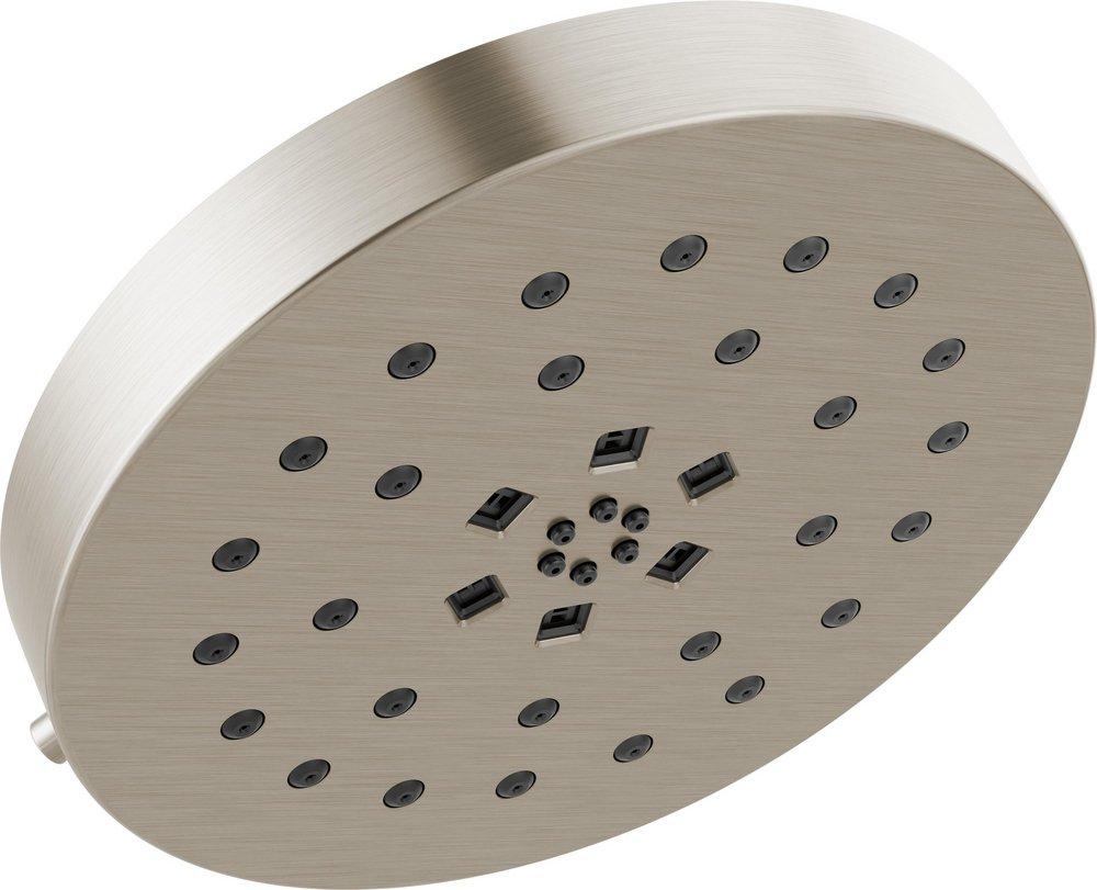 Delta Faucet Lumicoat™ Stainless Multi Function H2Okinetic® PowerDrench™ Spray, Massage, H2Okinetic® UltraSoak™ Spray and Pause Showerhead 