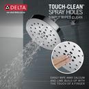 Delta Faucet Lumicoat Chrome Multi Function Showerhead 