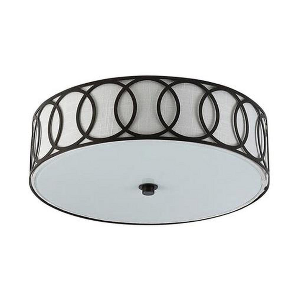 AUBREY 3-LIGHT 15.5 METAL LED FLUSH MOUNT OIL RUBBED BRONZE 