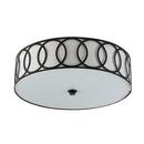 AUBREY 3-LIGHT 15.5 METAL LED FLUSH MOUNT OIL RUBBED BRONZE 