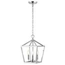 OJAI 10 3-LIGHT IRON CLASSIC MODERN LANTERN LED PENDANT CHROME 