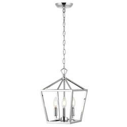 4W 3-Light Candelabra E-12 LED Outdoor Pendant in Chrome