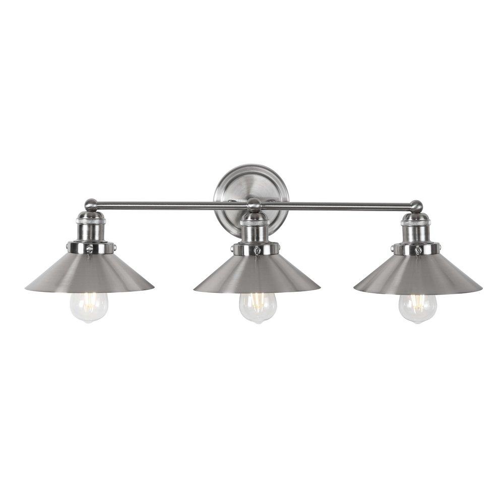 JULY 26.5 3-LIGHT METAL VANITY LIGHT NICKEL 