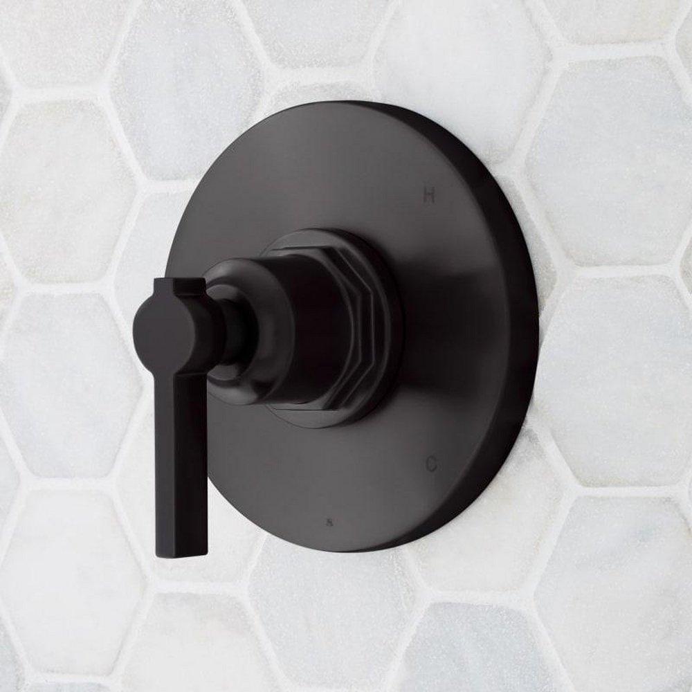 Signature Hardware Matte Black Single Handle Bathtub & Shower Faucet 