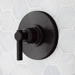 Single Handle Pressure Balancing Valve Trim in Matte Black