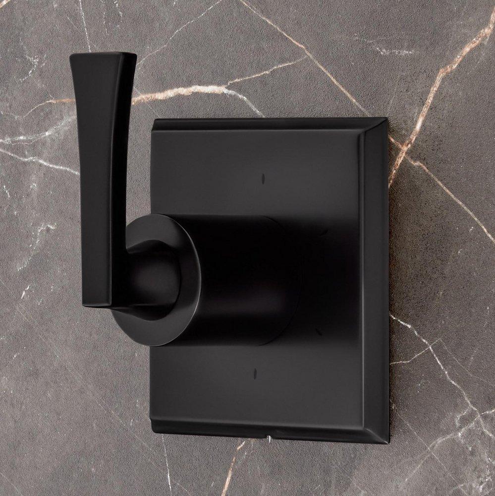 Signature Hardware Matte Black Single Handle Diverter Valve Trim 
