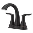 Pfister Tuscan Bronze Two Handle Centerset Bathroom Sink Faucet Lever Handle 