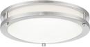 Minka Lavery Brushed Nickel 12 in. Round LED Flush Mount Ceiling Fixture 