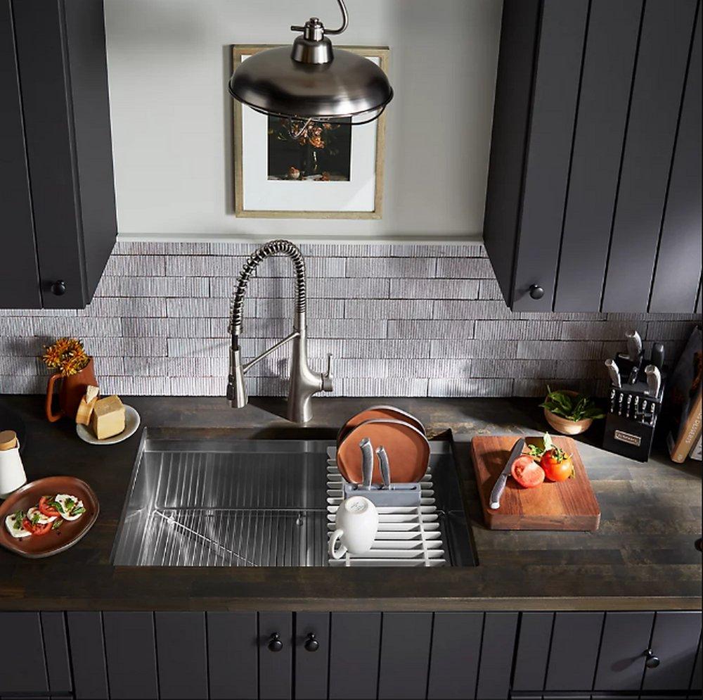 KOHLER Stainless Steel 32 x 18-5/16 in. No-Hole Single Bowl Undermount Kitchen Sink 