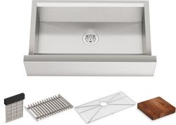 36 in. Undermount Stainless Steel Single Bowl Workstation Kitchen Sink