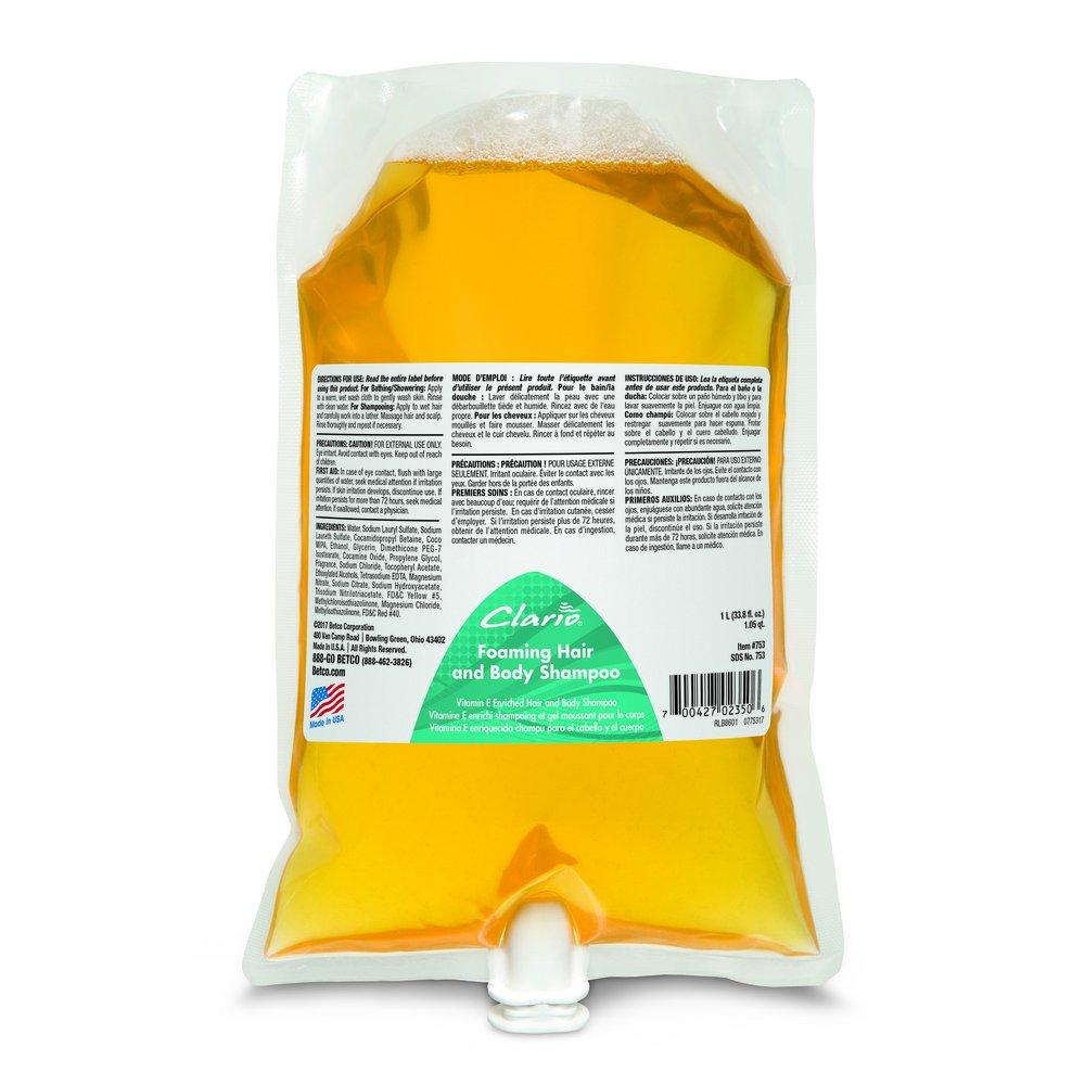 1 LITER FOAMING HAIR/BODY SHAMPOO 4/CA 