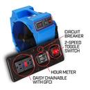 2.8A 3320 CFM Axial Air Mover in Blue 