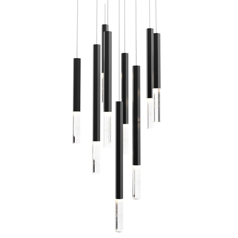 ET2 Lighting Black 5W 9-Light Integrated LED Pendant Light 