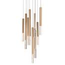 5W 9-Light Integrated LED Pendant Light in Gold
