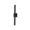 6.5W 2-Light 24 in. Outdoor Wall Sconce in Black