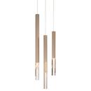 5W 3-Light Integrated LED Pendant Light in Gold